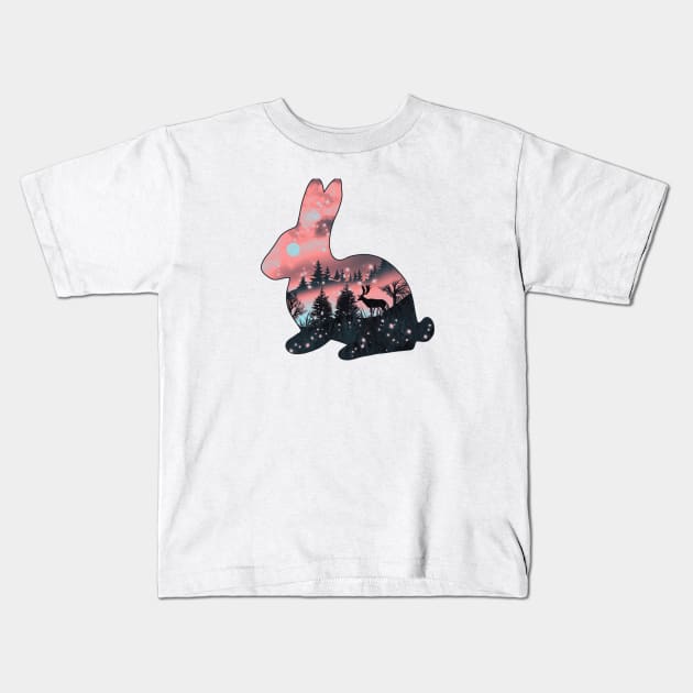 Dream Bunny Kids T-Shirt by Anastasiya Malakhova